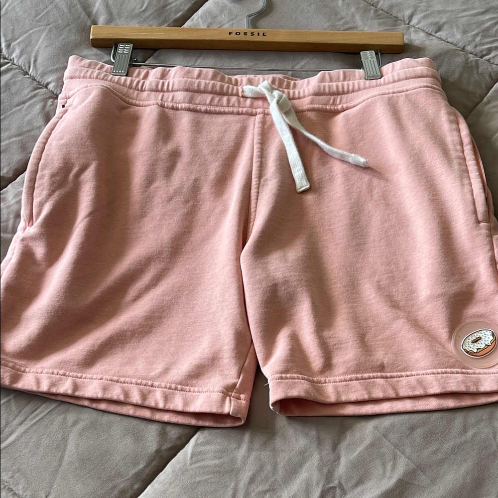 EUBI, size M. Women's Light Pink Drawstring Athletic Shorts. Pockets. EUC